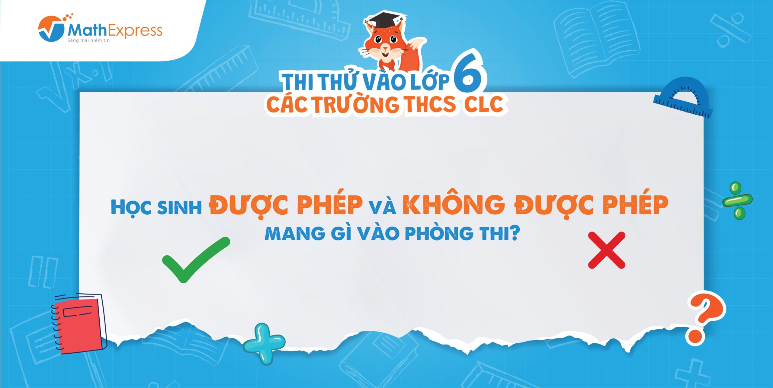 MathExpress tổ chức thi thử và lớp 6 các trường CLC