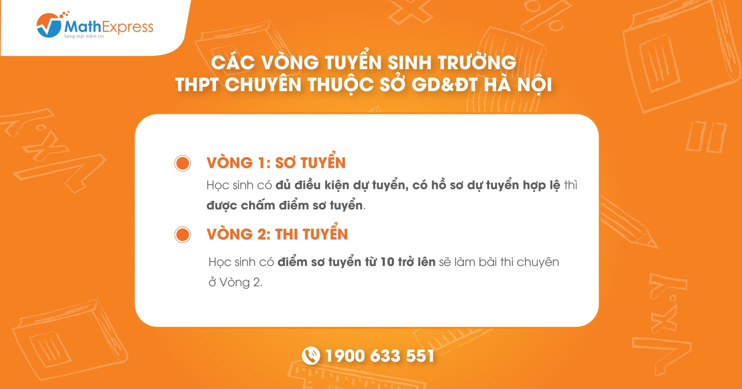 Các vòng tuyển sinh của các trường THPT chuyên thuộc Sở GD&ĐT Hà Nội