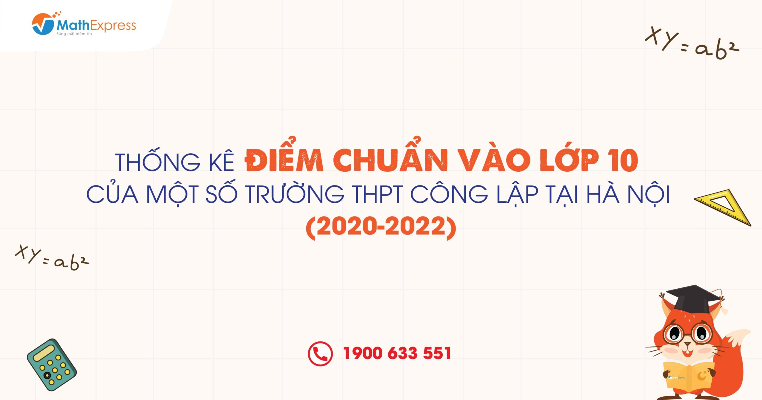 thống kê điểm chuẩn vào lớp 10 của một số trường THPT công lập ở Hà Nội giai đoạn năm 2020-2022