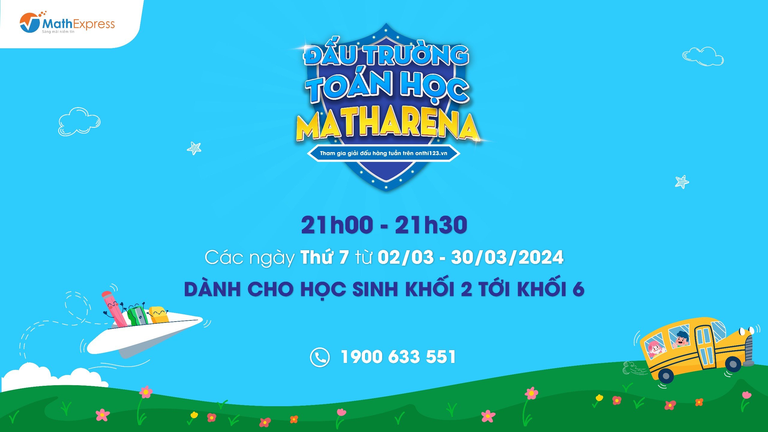 ĐẤU TRƯỜNG TOÁN HỌC - MATHARENA THÁNG 03/2024