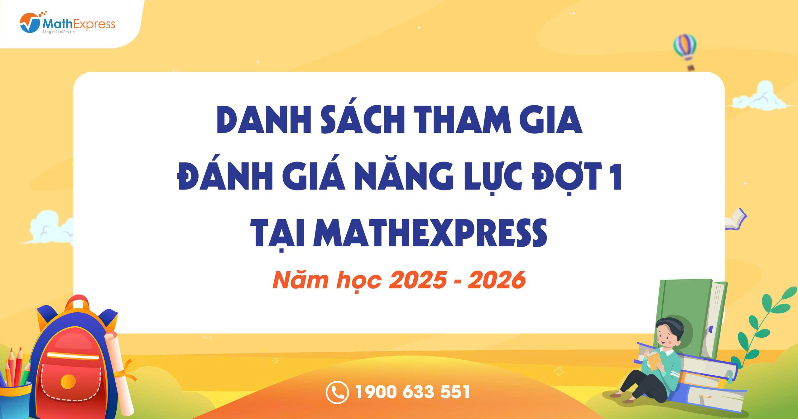 Danh sách tham gia đánh giá năng lực đợt 1 tại MathExpress