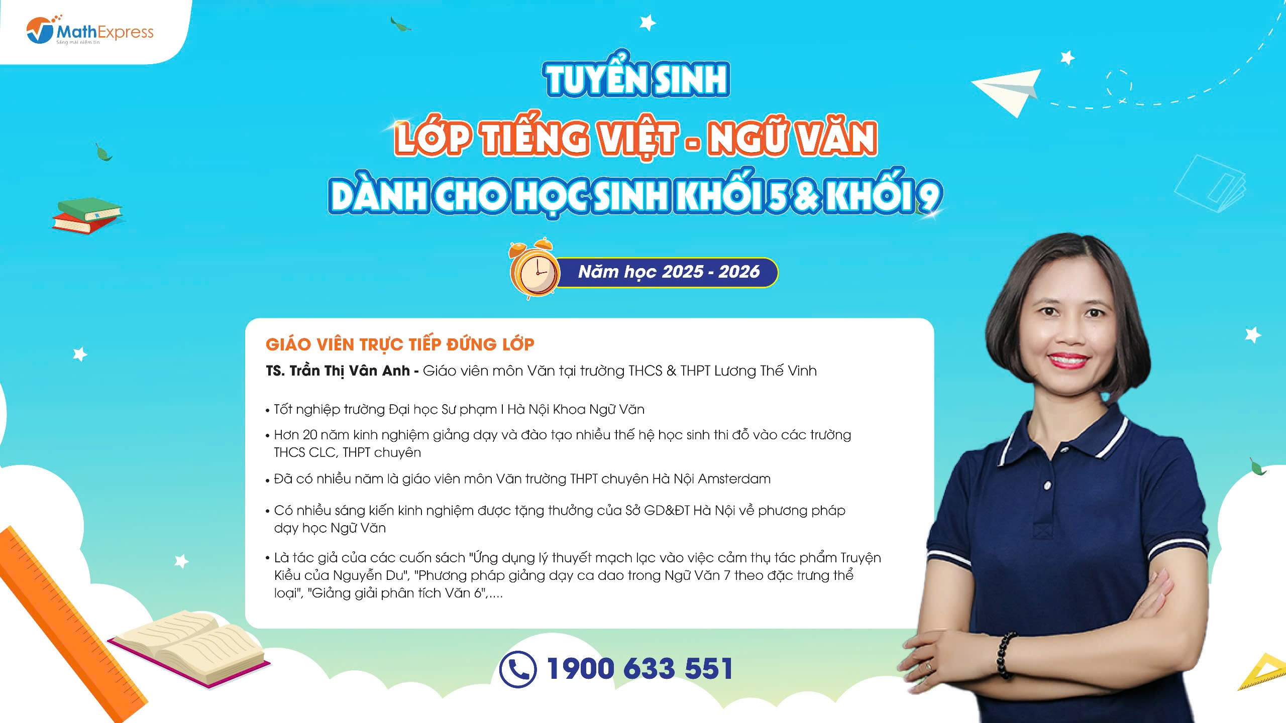 Giáo viên môn Tiếng Việt - Ngữ Văn - Th.S Trần Thị Vân Anh
