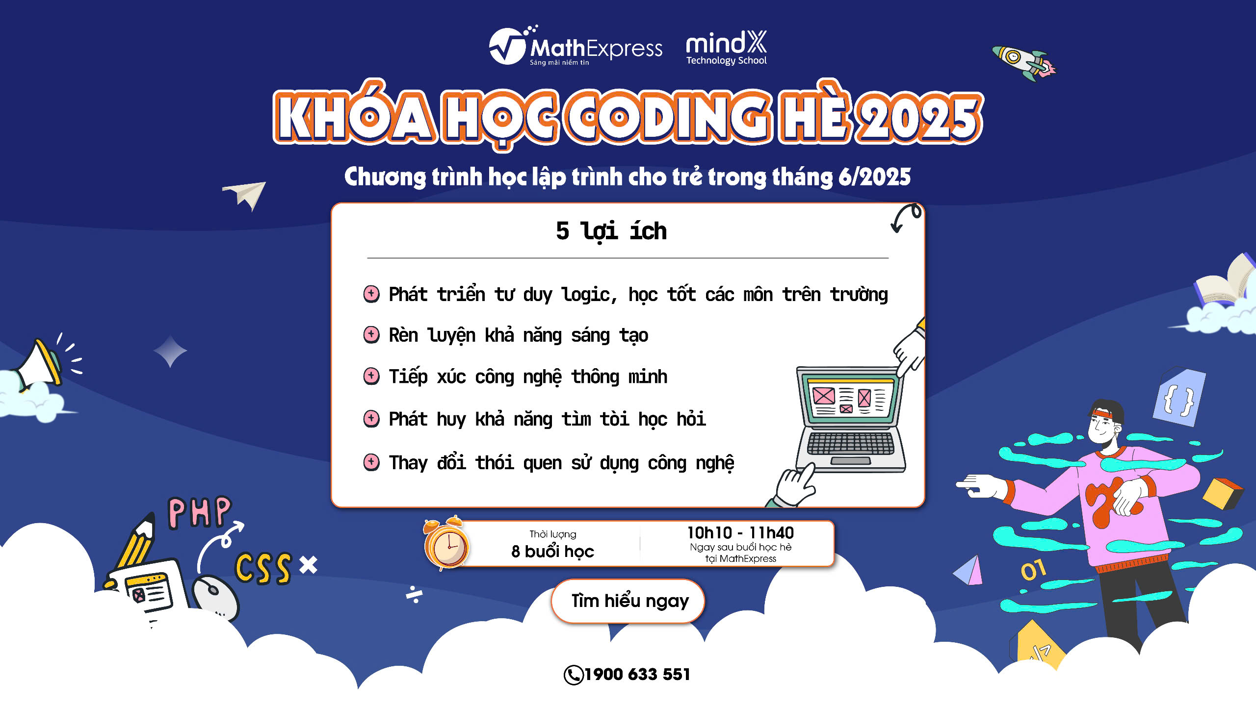 MathExpress hợp tác cùng MindX tuyển sinh Khóa học coding hè 2025