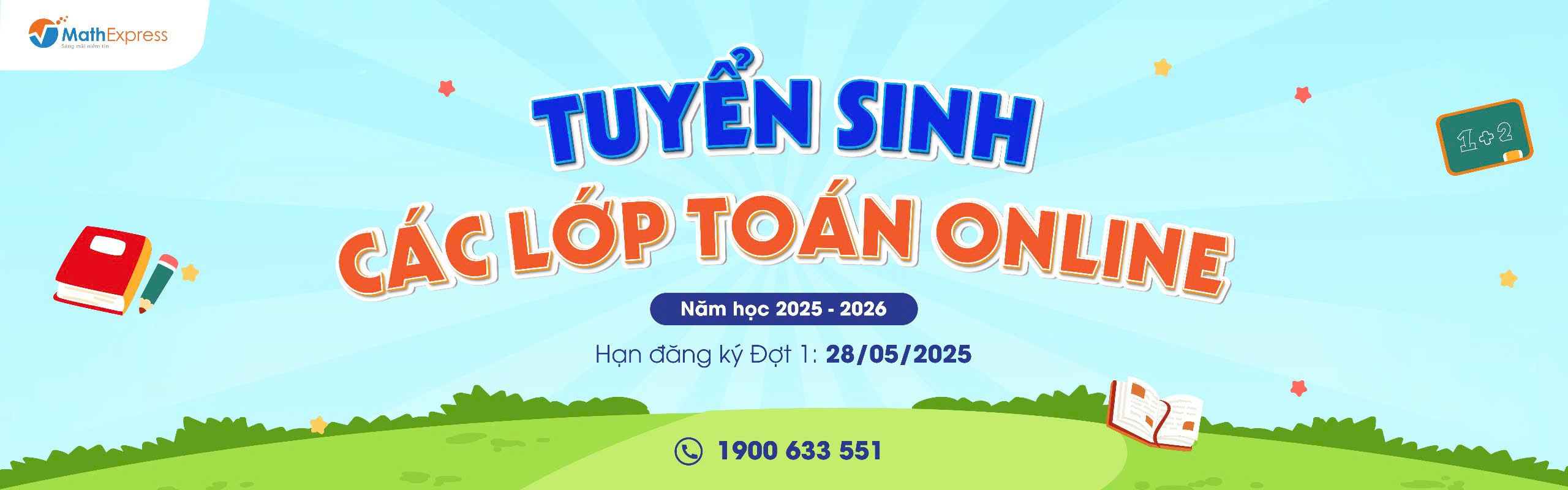 MathExpress tuyển sinh các lớp online năm học 2025 – 2026 (Đợt 1)