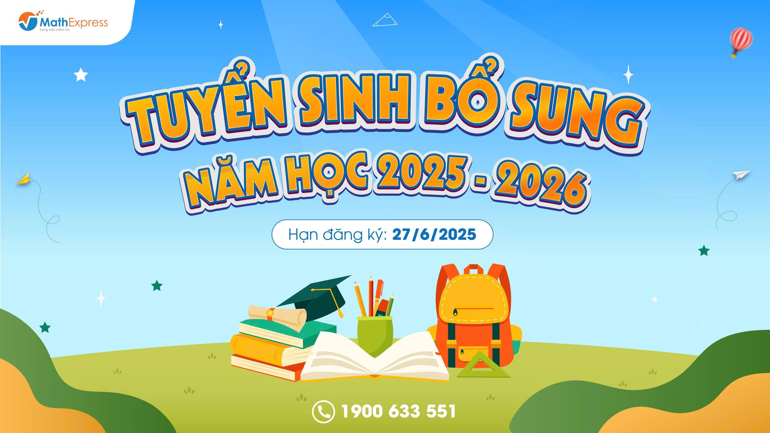 MathExpress mở link đánh giá năng lực bổ sung năm học 2025 – 2026