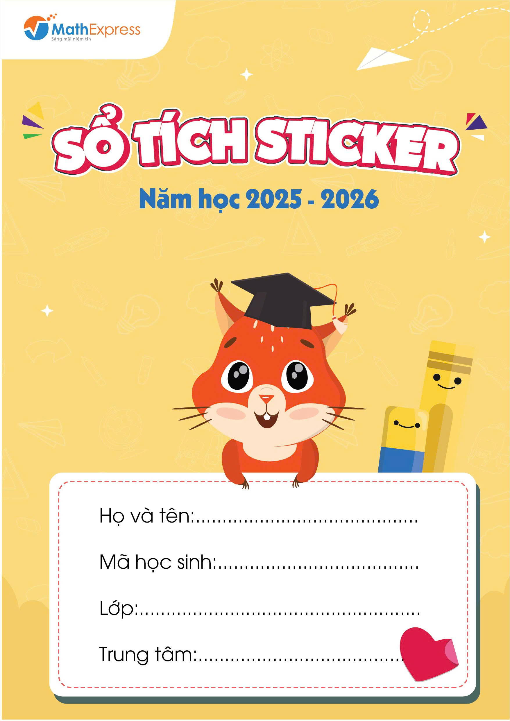 Sổ Sticker năm học 2025-2026