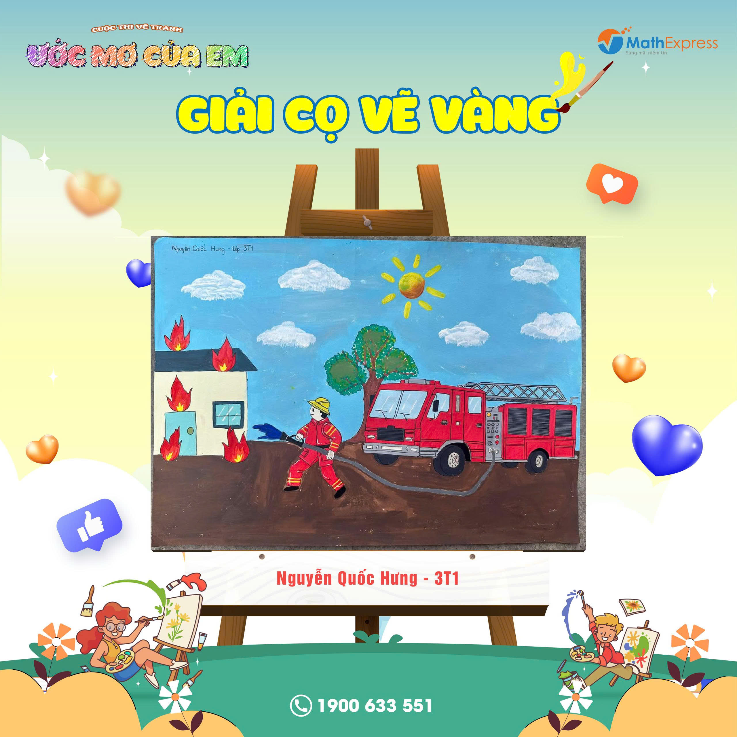 Giải Cọ Vẽ Vàng: Nguyễn Quốc Hưng - Lớp 3T1