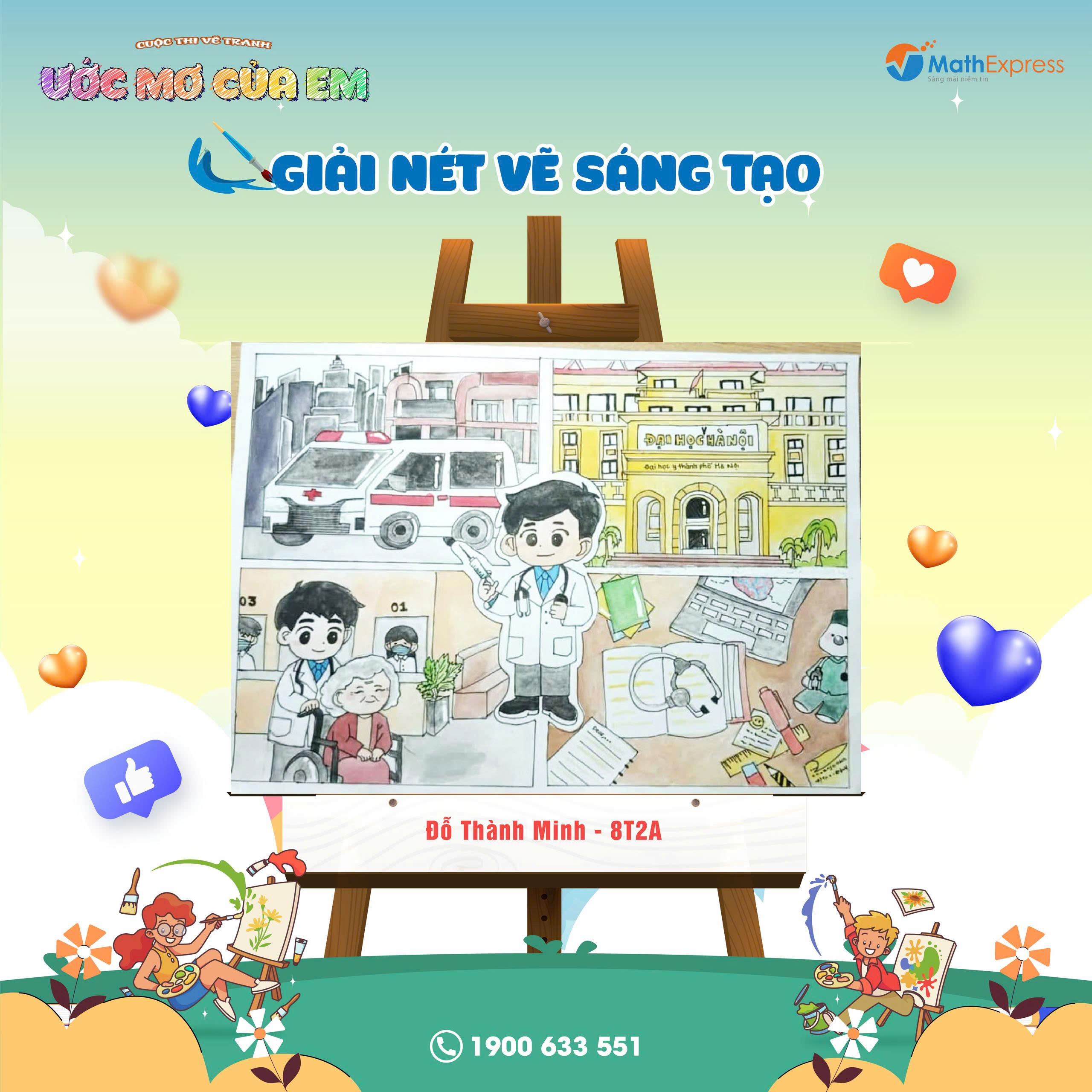 Giải Nét Vẽ Sáng Tạo: Đỗ Thành Minh - Lớp 8T2A