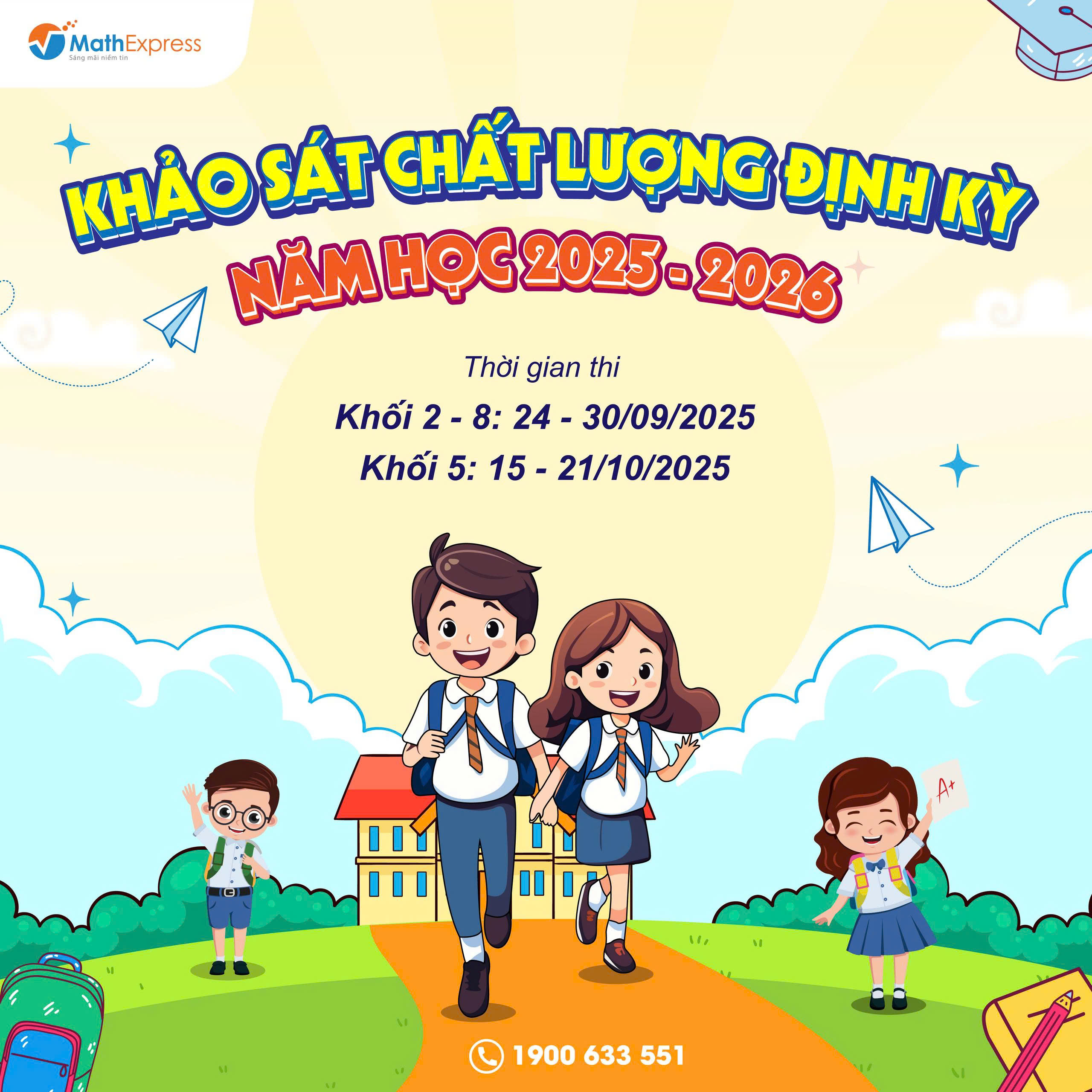 MathExpress tổ chức khảo sát chất lượng định kỳ Quý I năm học 2025-2026
