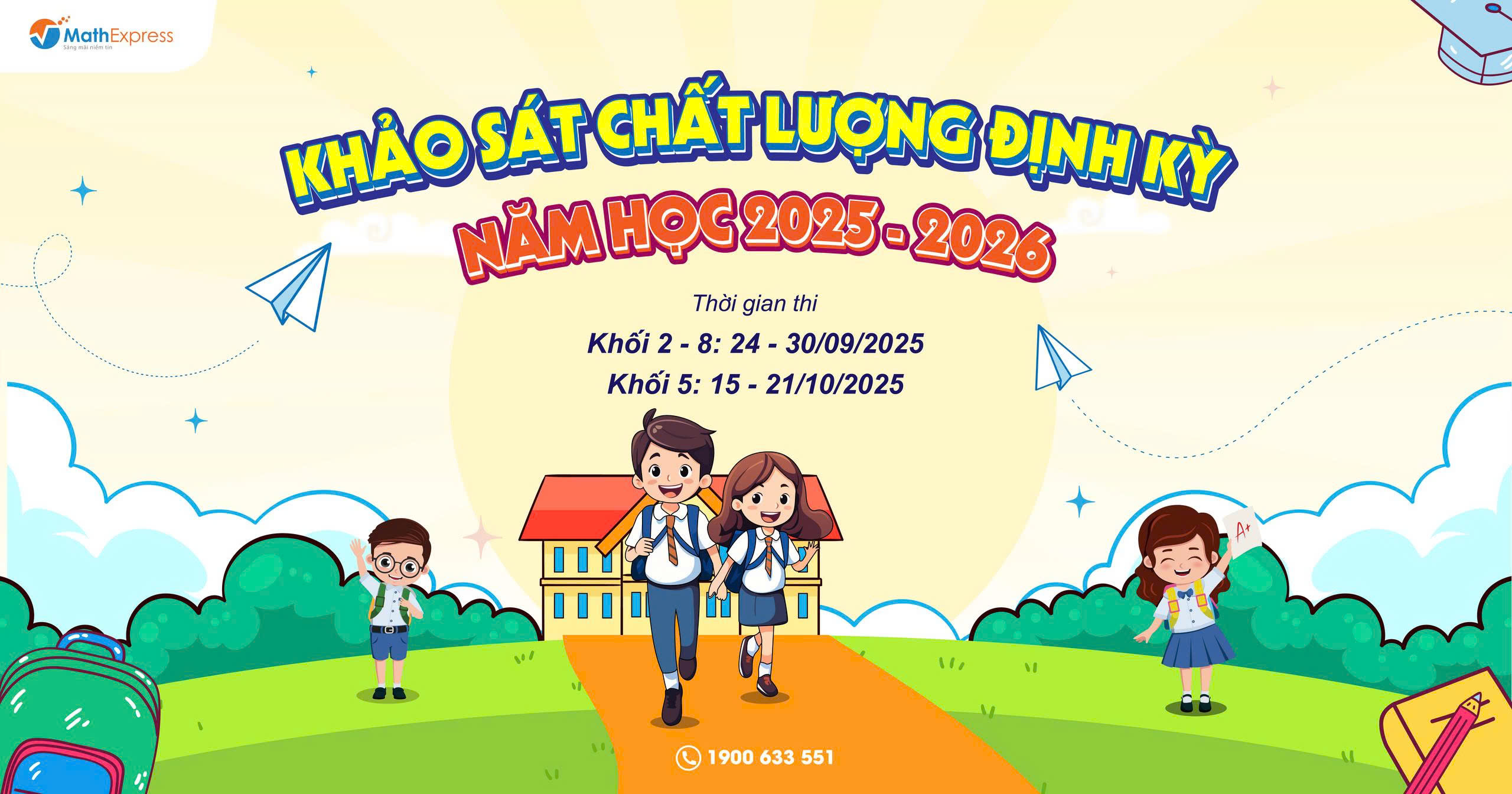 MathExpress tổ chức khảo sát chất lượng định kỳ năm học 2025-2026