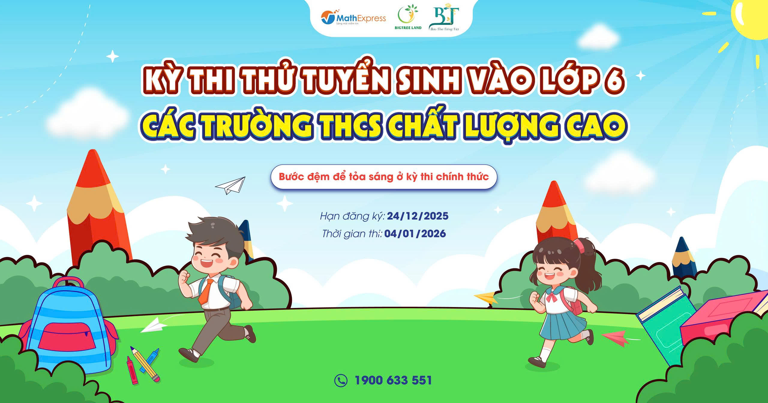 MathExpress tổ chức kỳ thi thử tuyển sinh lớp 6 các trường THCS CLC năm 2026