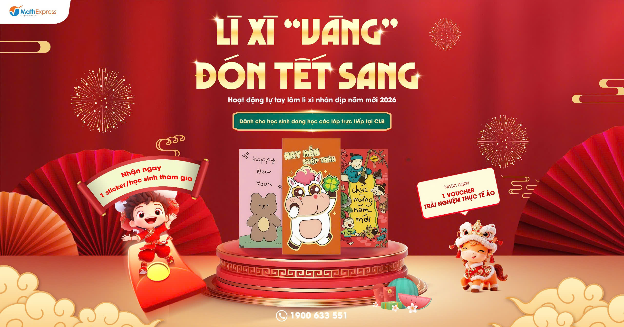MathExpress tổ chức hoạt động Lì xì “vàng” - đón Tết sang chào mừng năm mới 2026