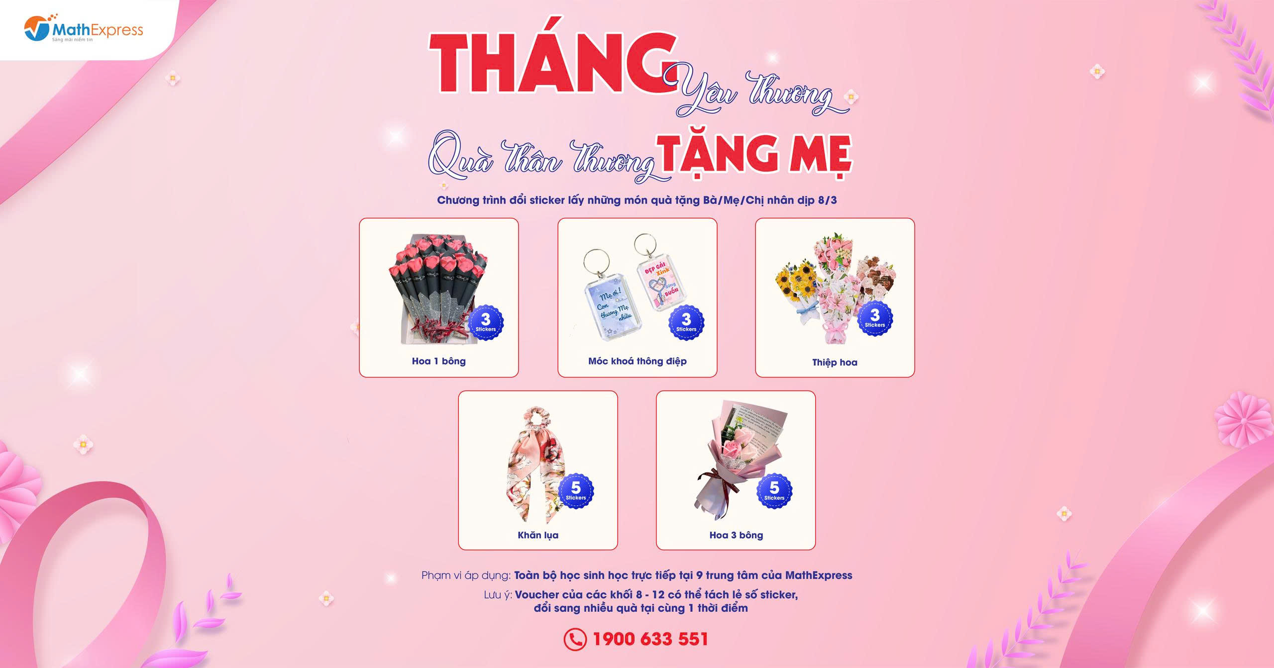 Gom sticker liền tay - Đổi quà tặng Mẹ ngay dịp 8/3
