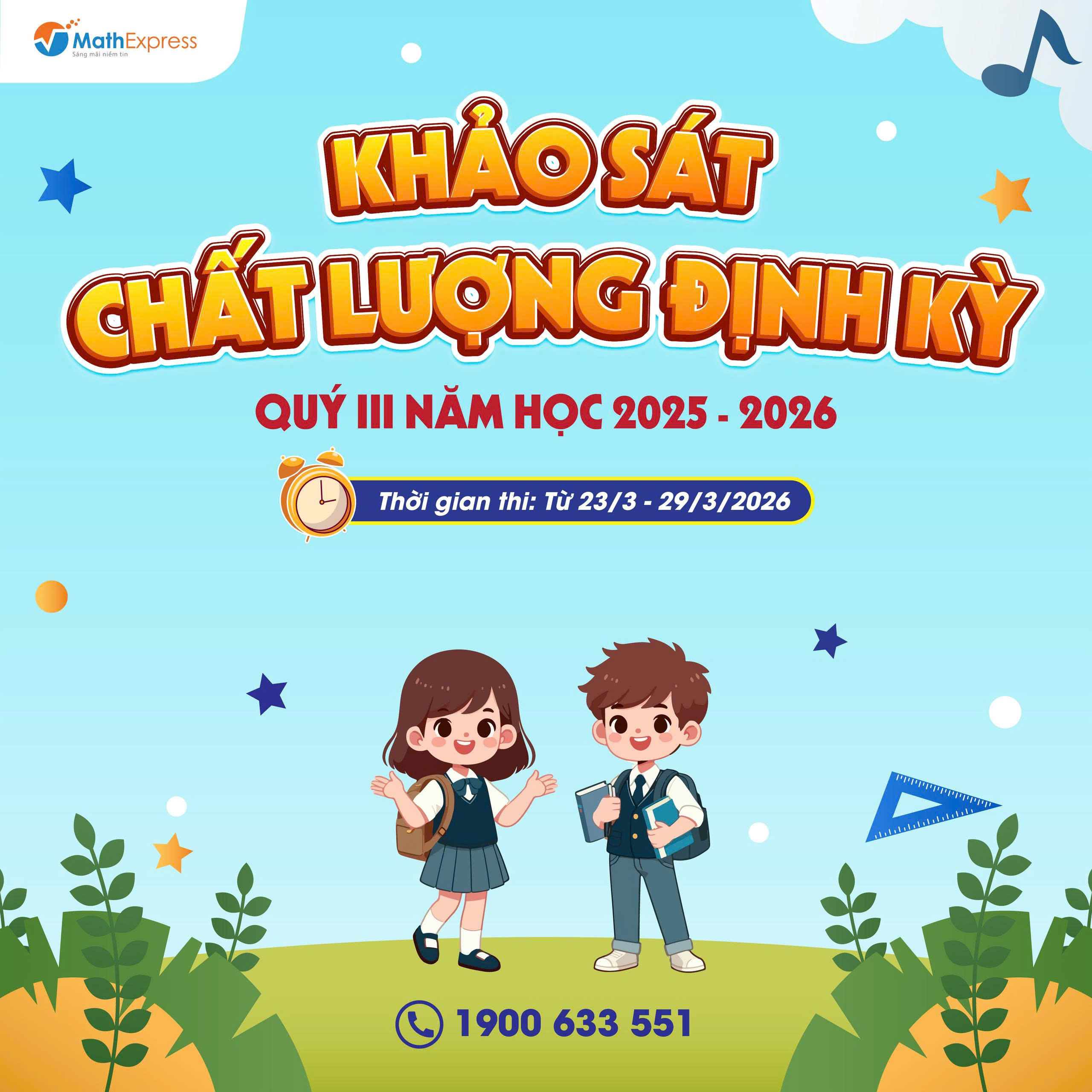 MathExpress tổ chức Kỳ khảo sát chất lượng định kỳ Quý III năm học 2025-2026